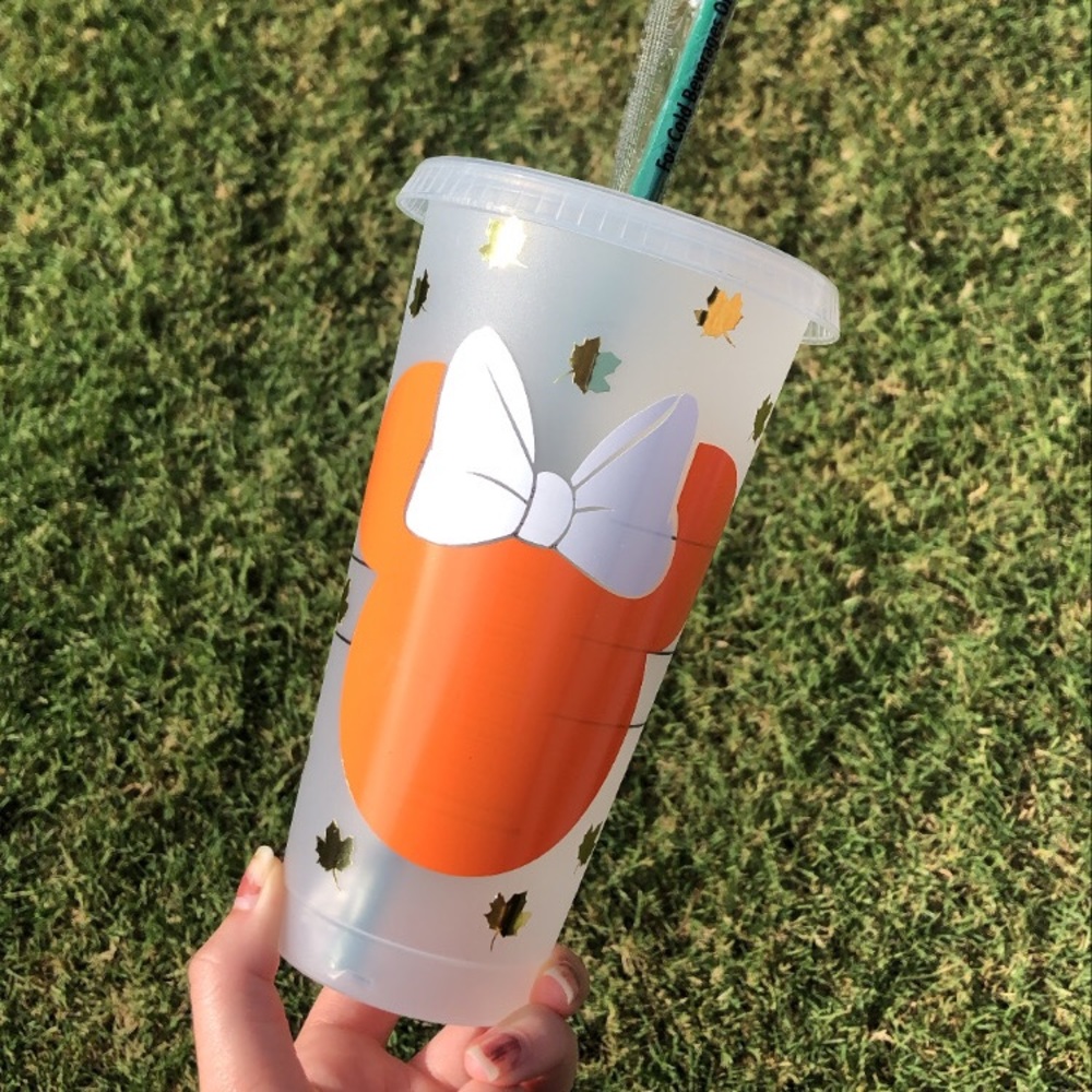 Fall Minnie Mouse Starbucks reusable cold cup